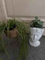 Bloempot met 2 kunstplanten, Ophalen of Verzenden, Zo goed als nieuw