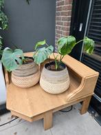 Echt eiken lage hoektafel. Zeer stevig. Handgemaakt., Ophalen, Rechthoekig, 75 cm of meer, 60 cm of meer