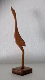 Houten vogel beeldje Frans mid century vogelbeeld, Ophalen of Verzenden