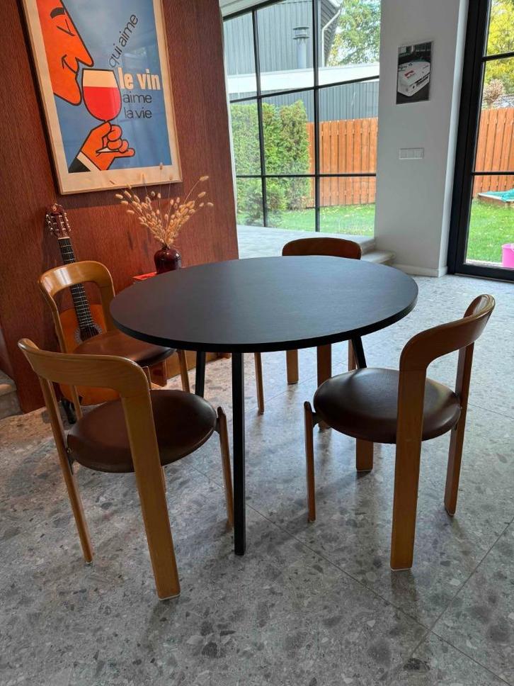 Hay Loop Stand ronde eettafel Ø105 zwart, Huis en Inrichting, Tafels | Eettafels, Zo goed als nieuw, 100 tot 150 cm, 100 tot 150 cm