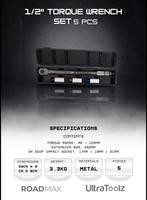 Nieuw Ultratoolz 1/2" momentsleutelset (5-delig), Dr.Nolenslaan 157E 6136GM Sittard, Nieuw, Ophalen of Verzenden, Info@roadmax.nl