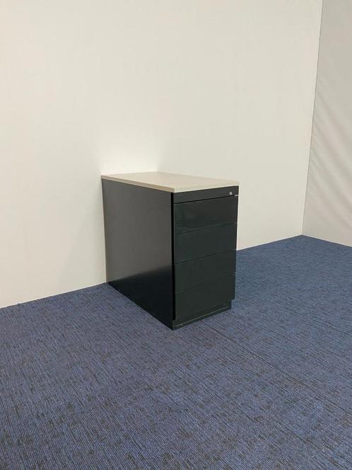 Ladekast / Standcontainer Ahrend, zwart, lichtgrijs blad, Huis en Inrichting, Kasten | Ladekasten, Gebruikt, Minder dan 100 cm