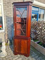 Mahonie Houten Hoek Vitrinekast - 191cm Hoog, Huis en Inrichting, Ophalen, 25 tot 50 cm, 50 tot 100 cm, 150 tot 200 cm
