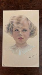 Portret tekening van jong meisje. Gesigneerd. Rijm, Ophalen of Verzenden, Overige thema's