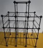 stevig creatief wijnrekje plastic bekleed ijzer 13 flessen, 5 tot 15 flessen, Ophalen of Verzenden, Zo goed als nieuw, Metaal