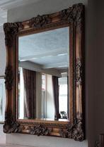 Klassieke spiegel met gipsen lijst en geslepen glasrand., Minder dan 100 cm, 100 tot 150 cm, Rechthoekig, Ophalen