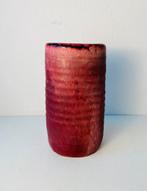 Mobach rode keramiek vaas , jaren 70, Utrecht, Gebruikt, Aardewerk of Porselein, Mobach