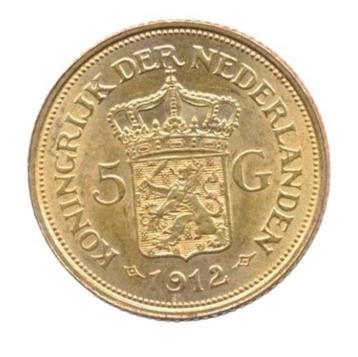 Nederland Gouden vijfje 1912 Wilhelmina beschikbaar voor biedingen