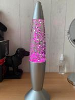 Roze/paarse Glitterlamp, Huis en Inrichting, Lampen | Tafellampen, Minder dan 50 cm, Ophalen of Verzenden, Glas, Zo goed als nieuw
