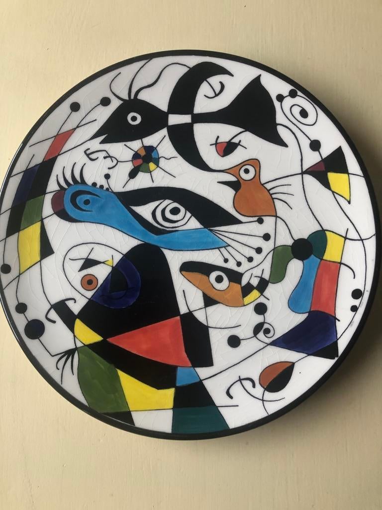 Spaans bord in Miro stijl, 23cm, Ophalen of Verzenden