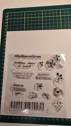 Stempelset verjaardag, Hobby en Vrije tijd, Stempelen, Ophalen of Verzenden, Zo goed als nieuw, Clearstamp
