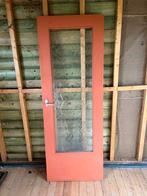 Oude deur met glaswerk, Doe-het-zelf en Verbouw, Deuren en Horren, Ophalen, Gebruikt, Minder dan 80 cm, Binnendeur
