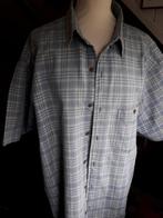 Heren overhemd grijs blauw korte mouw. zgan mt XL. 7,50, Ophalen of Verzenden, Zo goed als nieuw, Blauw, Halswijdte 43/44 (XL)