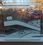 Glasfusie decoratie – landschap wit/transparant 28,5 cm, Antiek en Kunst, Kunst | Designobjecten, Ophalen of Verzenden