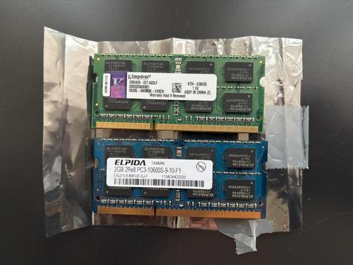 2x2GB DDR3 1333MHz SoDimm voor laptop of NAS - ook per stuk, Computers en Software, RAM geheugen, Zo goed als nieuw, Laptop, 4 GB