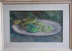 Herman Bogman (1890-1975) aquarel fruitschaal met druiven, Antiek en Kunst, Ophalen of Verzenden