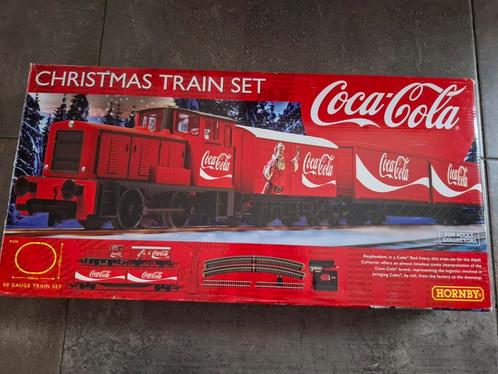 Hornby Coca Cola trein voor kerstdorp + 4 extra rails, Diversen, Kerst, Zo goed als nieuw, Ophalen of Verzenden