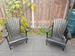 2 Houten Tuinstoelen - Adirondack Stijl, Ophalen of Verzenden, Gebruikt, Hout