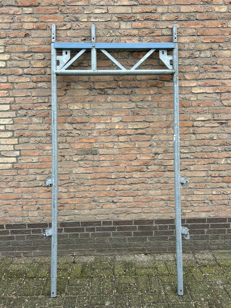 Layher blitz staal - passage stelraam, Doe-het-zelf en Verbouw, Steigers, Zo goed als nieuw, Overige typen, 5 meter of hoger, Ophalen