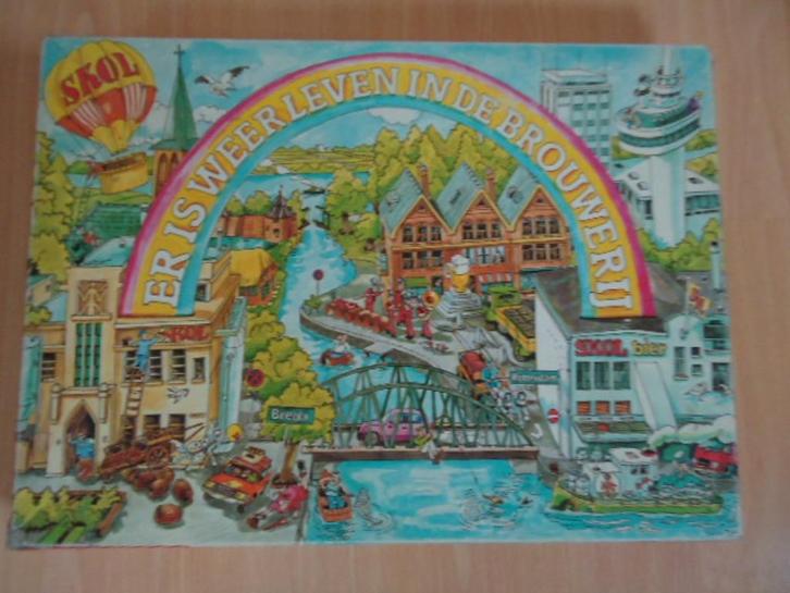 SKOL bier puzzel, vintage jaren 70 brouwerij Breda Rotterdam, Verzamelen, Biermerken, Gebruikt, Overige typen, Overige merken