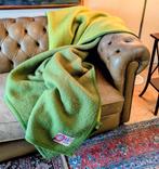 Vintage Leidse deken van Wijk - Grasgroen, Huis en Inrichting, Woonaccessoires | Plaids en Woondekens, Van Wijk, Gebruikt, Onbekend