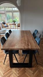 Rechthoekige tafel van acaciahout (200cm x 100cm), Ophalen, Gebruikt, 200 cm of meer, 50 tot 100 cm