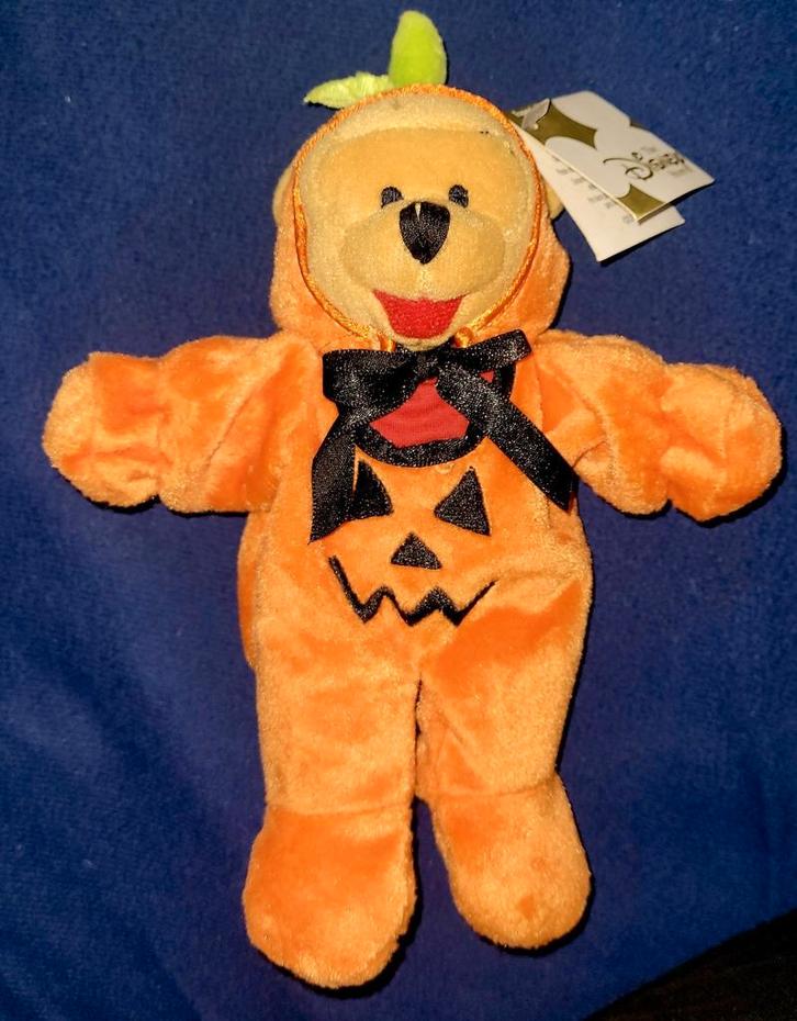 HALLOWEEN DISNEY vintage beanie bean bag Pumpkin Pooh Poeh, Verzamelen, Disney, Zo goed als nieuw, Knuffel, Winnie de Poeh of vrienden