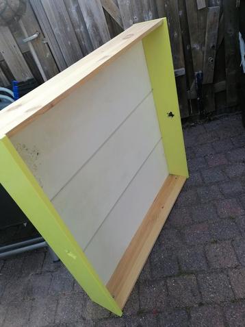 2x Bed laden / lades met wielen Wit Groen  beschikbaar voor biedingen