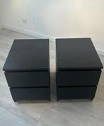Ikea malm ladekast, nachtkast (2 stuks), Minder dan 45 cm, Gebruikt, Ophalen of Verzenden, Hout