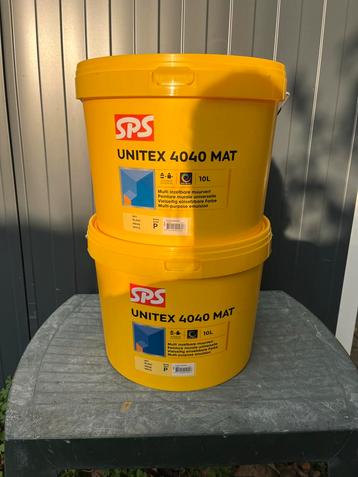 Tex muurverf SPS Unitex 4040 Mat  2 emmers beschikbaar voor biedingen
