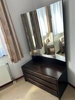 Vintage Kaptafel met Spiegel, Huis en Inrichting, Ophalen, Gebruikt, 100 tot 150 cm, 50 tot 100 cm