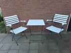 Bistro stoeltjes en tafel, Ophalen, Gebruikt, Metaal, Inklapbaar