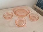 Vintage schalen kommetjes kopjes rose peach kleurig, Ophalen of Verzenden, Rond