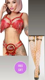 Harnas-lingerieset Festival Outfit Rave Kostuum Vegan Leer, Maat 38/40 (M), Seductive Angel's Fantasy, Nieuw, Ophalen of Verzenden