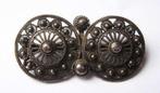 Antieke dubbele broche Zeeuwse knoop ca 1900 (5960-1191), Ophalen, Zilver, Broche