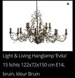 Barok Hanglamp Evita met Kristallen - 16 Lichts, Huis en Inrichting, Lampen | Hanglampen, Ophalen, Zo goed als nieuw, Metaal, 75 cm of meer