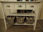 Brocant witte sidetable te koop, Brocante, 25 tot 50 cm, 100 tot 150 cm, Gebruikt