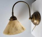 Art Deco wandlamp gemarmerd glas, Ophalen of Verzenden, Zo goed als nieuw, Glas