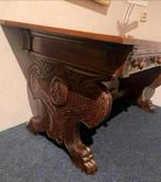 Antiek notaris tafel bureau met leren inleg Tafelburo, Ophalen