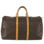 Louis Vuitton Keepall Vintage Travel Bag 50, Verzenden, Zo goed als nieuw, Bruin, Handtas
