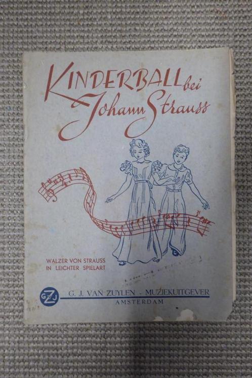 4 x(antiek) bladmuziek,2x Strauss, Waldteufel, Duvernoy, Muziek en Instrumenten, Bladmuziek, Gebruikt, Artiest of Componist, Klassiek