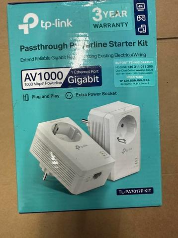 TP-Link AV1000 Powerline Starter Kit – TL-PA7017P – NIEUW beschikbaar voor biedingen
