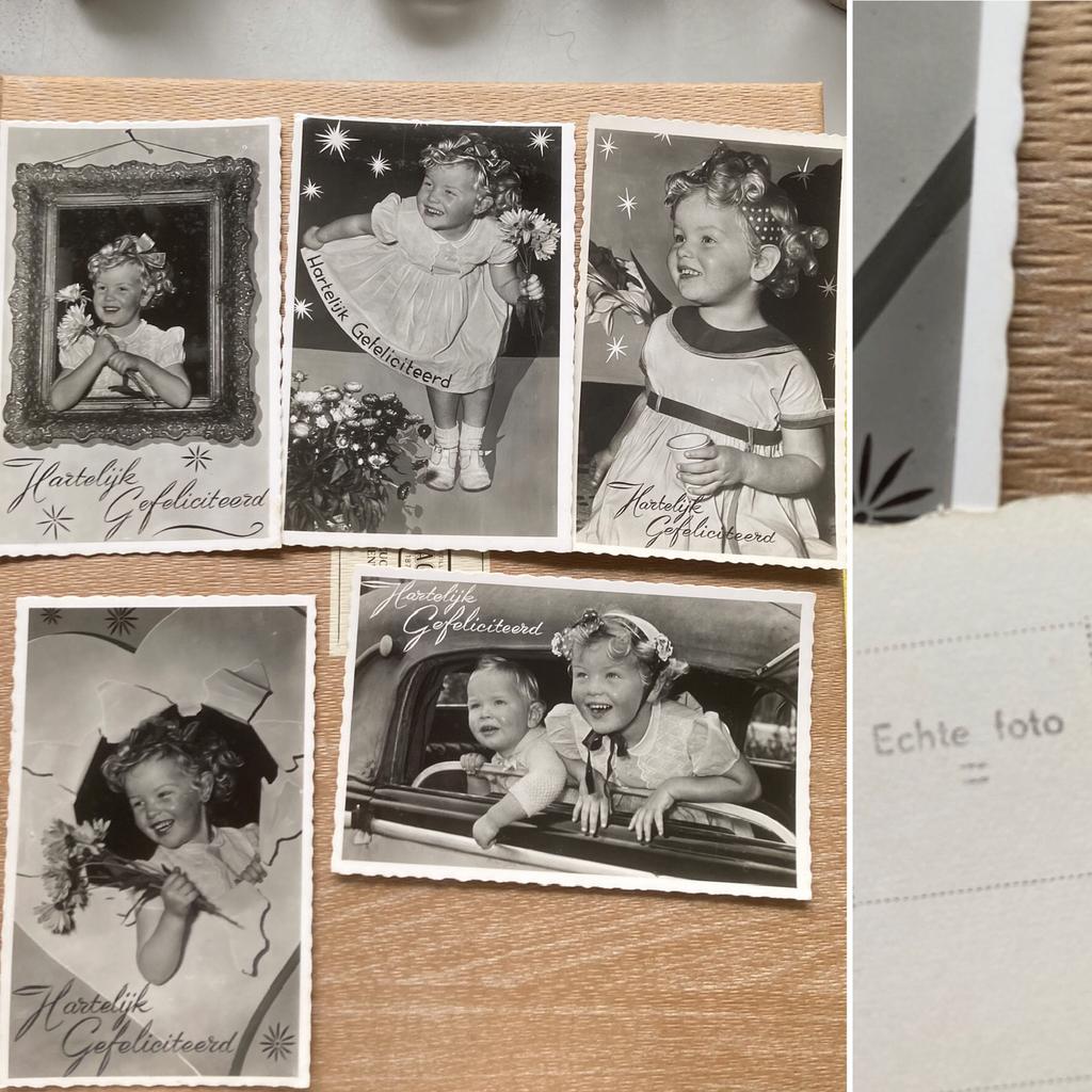 🌿 Pop,Ansichtkaart,”5 VINTAGE FOTOKAARTEN,SHIRLEY TEMPLE”🌿, Verzenden