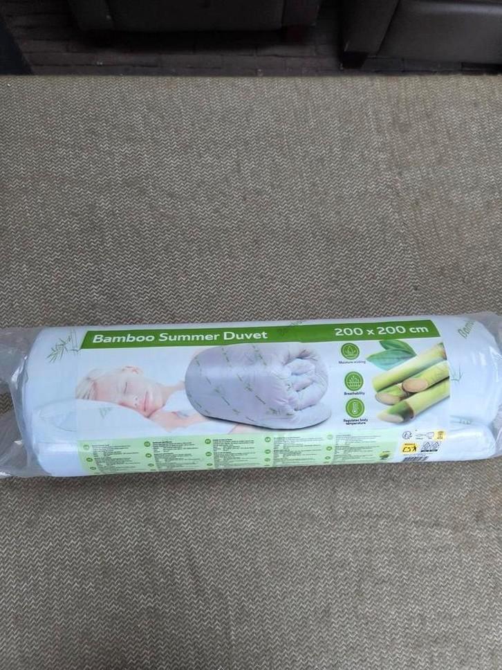 Bamboe Zomerdekbed 200x200 - Nieuw!, Huis en Inrichting, Slaapkamer | Beddengoed, Nieuw, Deken of Dekbed, Tweepersoons, Wit, Ophalen of Verzenden