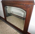 Antieke spiegel (86 x 104 cm) met Art Deco snijwerk Ca. 1920, Ophalen, Rechthoekig, 100 tot 150 cm, Minder dan 100 cm