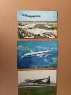 KLM 3 ansichtkaarten 15,5 x 10 cm, jaren 80., Verzamelen, Luchtvaart en Vliegtuigspotten, Ophalen of Verzenden, Zo goed als nieuw