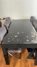 Hoogglans Zwarte Eettafel - 180cm, Huis en Inrichting, Tafels | Eettafels, Ophalen, Kunststof, Gebruikt, 50 tot 100 cm