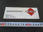 sticker breda wegenbouwbedrijf a helmer, Ophalen, Zo goed als nieuw, Bedrijf of Vereniging