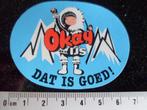 sticker Okay ijs dat is goed! logo eskimo ijsbergen, Verzamelen, Verzenden, Zo goed als nieuw, Merk
