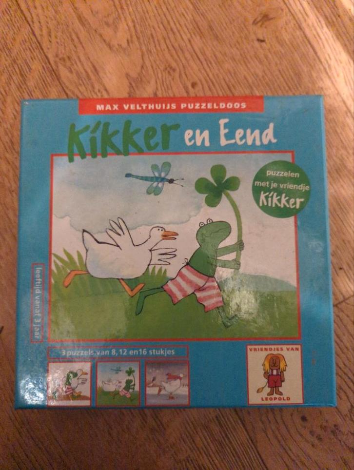 Kikker en Eend Puzzel - Max Velthuijs, Kinderen en Baby's, Speelgoed | Kinderpuzzels, Zo goed als nieuw, 2 tot 4 jaar, 10 tot 50 stukjes